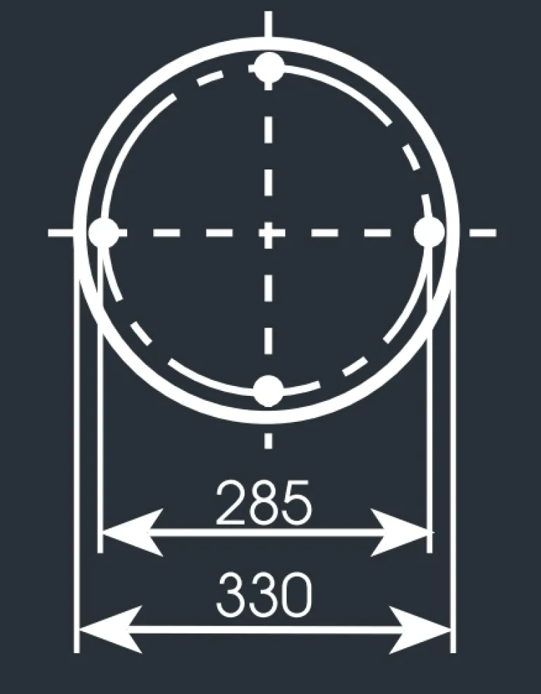 Deutsche Pollerleuchte aus Schmiedeeisen AL 6600