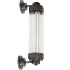 Dimmbare Art déco Außenleuchte mit LED Pillar Offset
