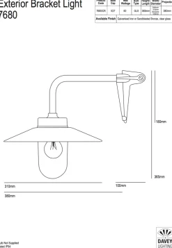 Ecklampe aus Gusseisen oder Bronze 7680/GA/CL/CR