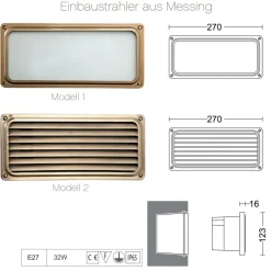 Einbau-Strahler aus Messing