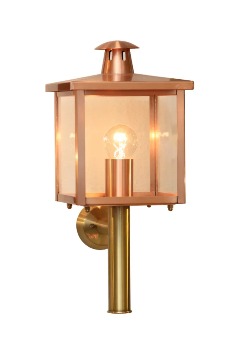 Elegante Außenleuchte aus Messing und Kupfer