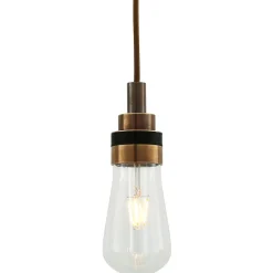 Elegante Glaskolben-Hängeleuchte Boo aus Irland, IP65
