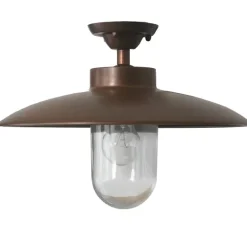 Elegante Kupfer-Deckenleuchte für Außen Nabucco 185