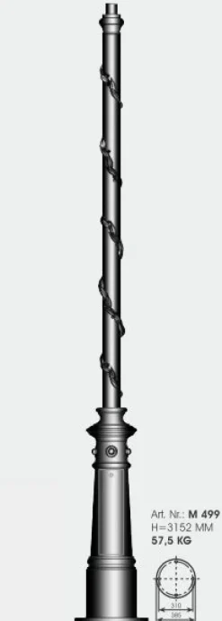 Elegante LED Standleuchte aus Schmiedeeisen AL 6799