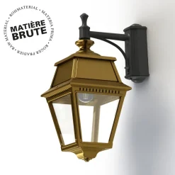 Elegante Wandlaterne Avenue 2 aus Messing oder Aluminium