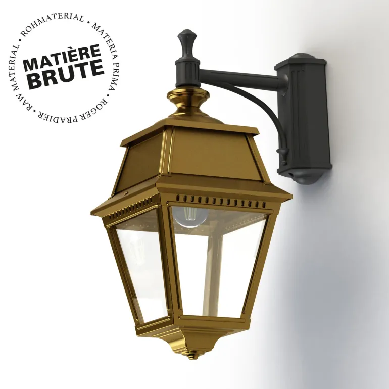 Elegante Wandlaterne Avenue 2 aus Messing oder Aluminium