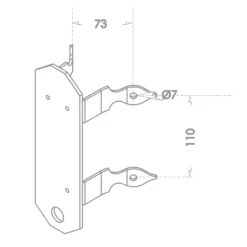 Elegante Wandlaterne Avenue 2 aus Messing oder Aluminium