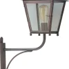 Elegante Wandlaterne Bordeaux mit Messingarm