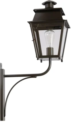 Elegante Wandlaterne Bordeaux mit Messingarm