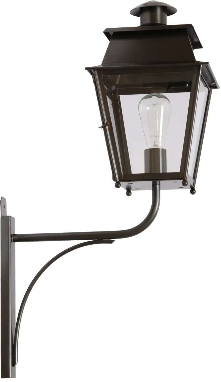 Elegante Wandlaterne Bordeaux mit Messingarm