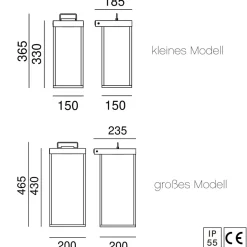 Elegante Wandleuchte Lanterne Slim