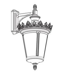 Empirestil-Wandleuchte aus Kupfer Louvre