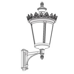 Empirestil-Wandleuchte aus Kupfer Louvre