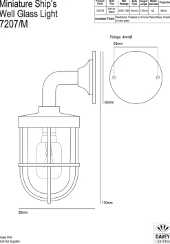 Englische Miniatur-Schiffslampe aus Messing 7207