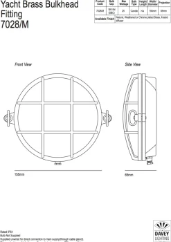 Englische Yachtleuchte aus Messing 7028/M