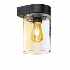 Exklusive Außenwandleuchte TESLA mit handgefertigtem Klarglas
