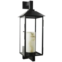 Exklusive Wandlaterne mit Alabaster Kerze Noblesse
