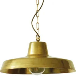 Fabrikschirmleuchte N° 777K für außen aus Messing (Ø 46 cm)