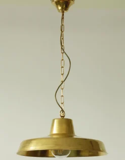 Fabrikschirmleuchte N° 777K für außen aus Messing (Ø 46 cm)