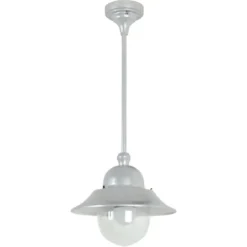 Fabrikstil-Außenlampe am Rohrpendel