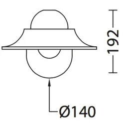 Fabrikstil-Außenlampe am Rohrpendel