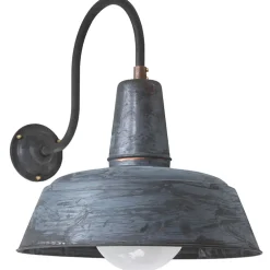 Fabrikstil-Wandleuchte Berlin W1600 Kupfer Patina mit Glas