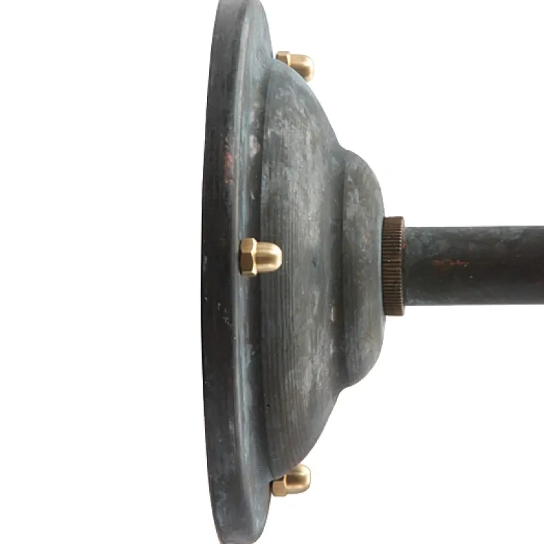 Fabrikstil-Wandleuchte Berlin W1600 Kupfer Patina mit Glas