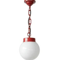 Farbige Pendelleuchte mit Glaskugel und Kette 38 Z-OR-K