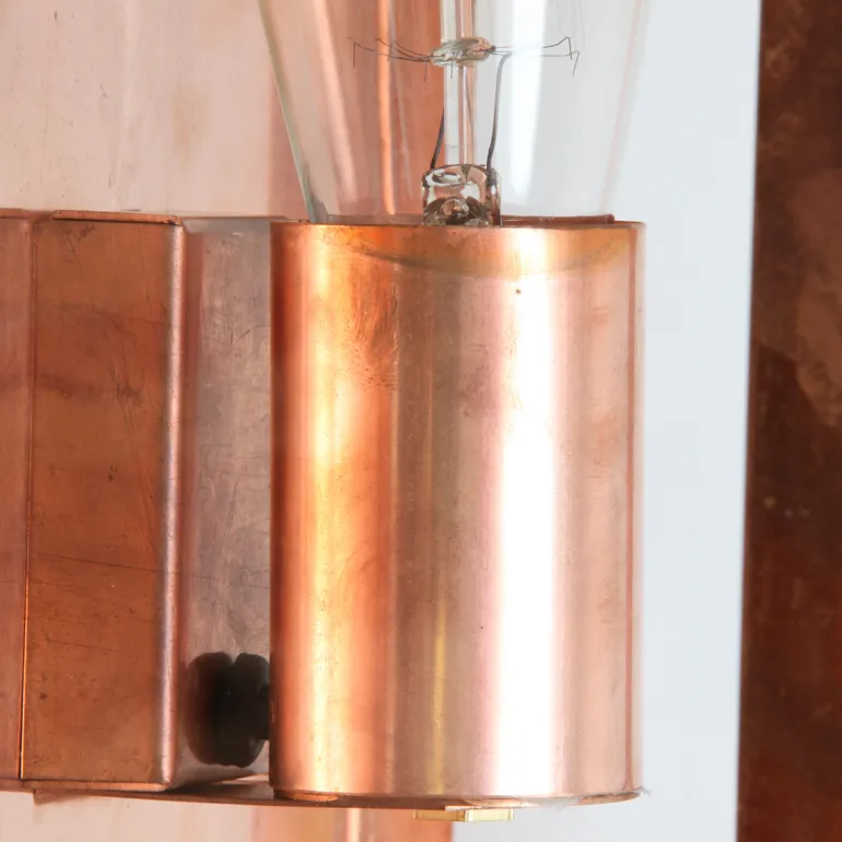 Flache Außen-Wandleuchte aus Kupfer Fürth