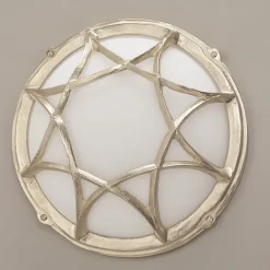 Flache KĂźnstler-AuĂenleuchte aus Bronzeguss Gaia