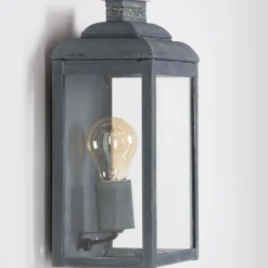 Flache Wandlaterne aus Messing oder Zink Kensington MM