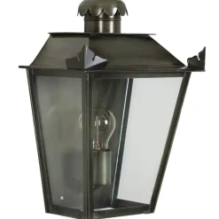 Flache Wandlaterne mit verziertem Dach Petit Manoir MM