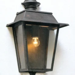 Flache Wandleuchte aus Schmiedeeisen WL 3612