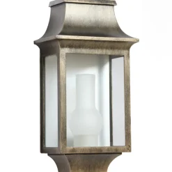 Flache Wandleuchte mit Glaskolben Louis Philippe 7