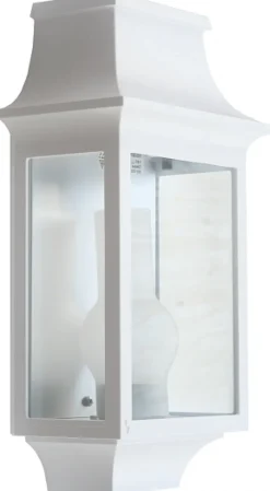 Flache Wandleuchte mit Glaskolben Louis Philippe 7