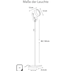 Flexible Messing-Standleuchte Macro