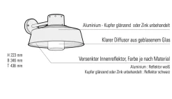 Französische Fabriklampe für Außen Faktory