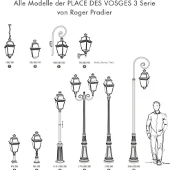 Französische Halblaterne Place des Vosges 3