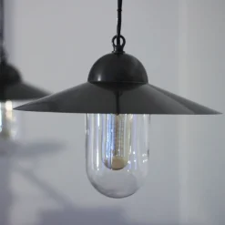 Französische Pendelleuchte Cheverny mit Glas