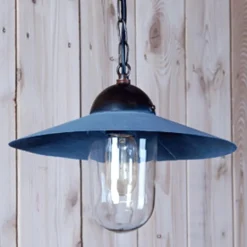 Französische Pendelleuchte Cheverny mit Glas