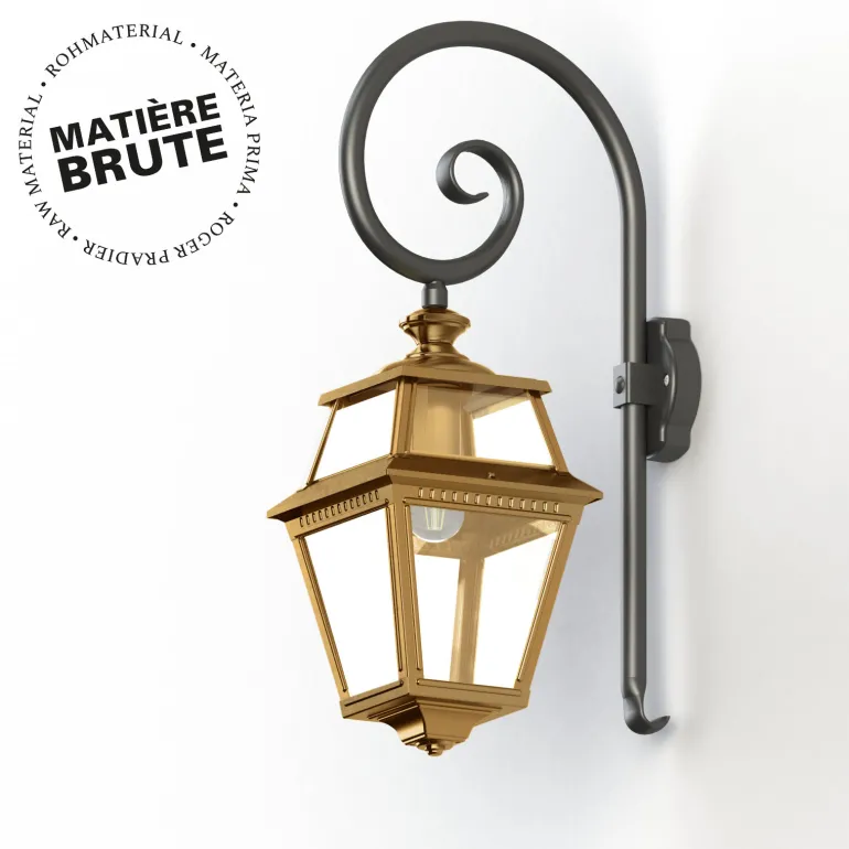 Französische Wandleuchte Place des Vosges 2 mit Bischofstab