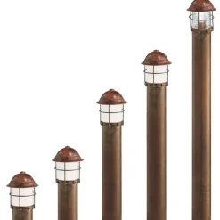 Garten- oder Wegeleuchte aus Messing und Kupfer Garden