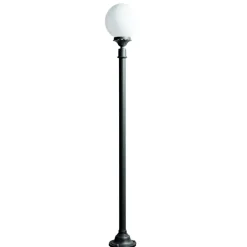 Garten-Kugelleuchte auf schlichtem Mast
