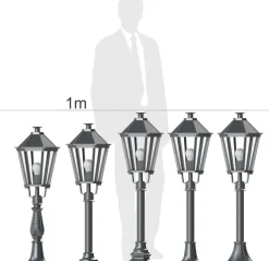 Gartenleuchte mit sechsseitiger Laterne Padwa C 61 TL