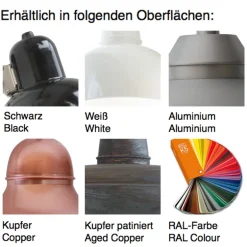 Gelenkleuchte für Dachschrägen: Bremerhaven mit Zylinderglas