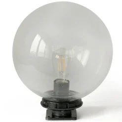 Glaskugel-Außenleuchte Terra lumi 250 mit flachem Sockel