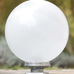 Glaskugel-Außenleuchte Terra lumi 250 mit flachem Sockel