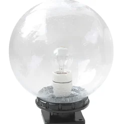 Glaskugel-Außenleuchte Terra lumi 250 mit flachem Sockel