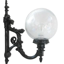 Glaskugelleuchte Terra lumi 250 mit Wandarm Prag M-L