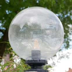 Glaskugel-Leuchte Terra lumi LD 250 mit rundem Sockel